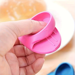 3pcs Mini Oven Mitts Silicone Heat Resistant Finger Cover Pot Holder