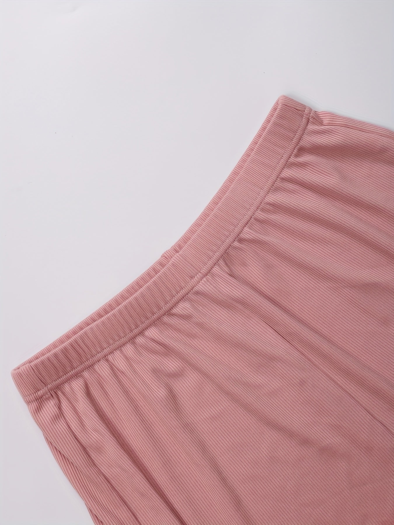 Ribbed Crop Top & Shorts & Cardigan Set