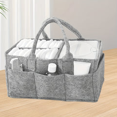 Large Capacity Foldable Diaper Organizer Bag with Handles