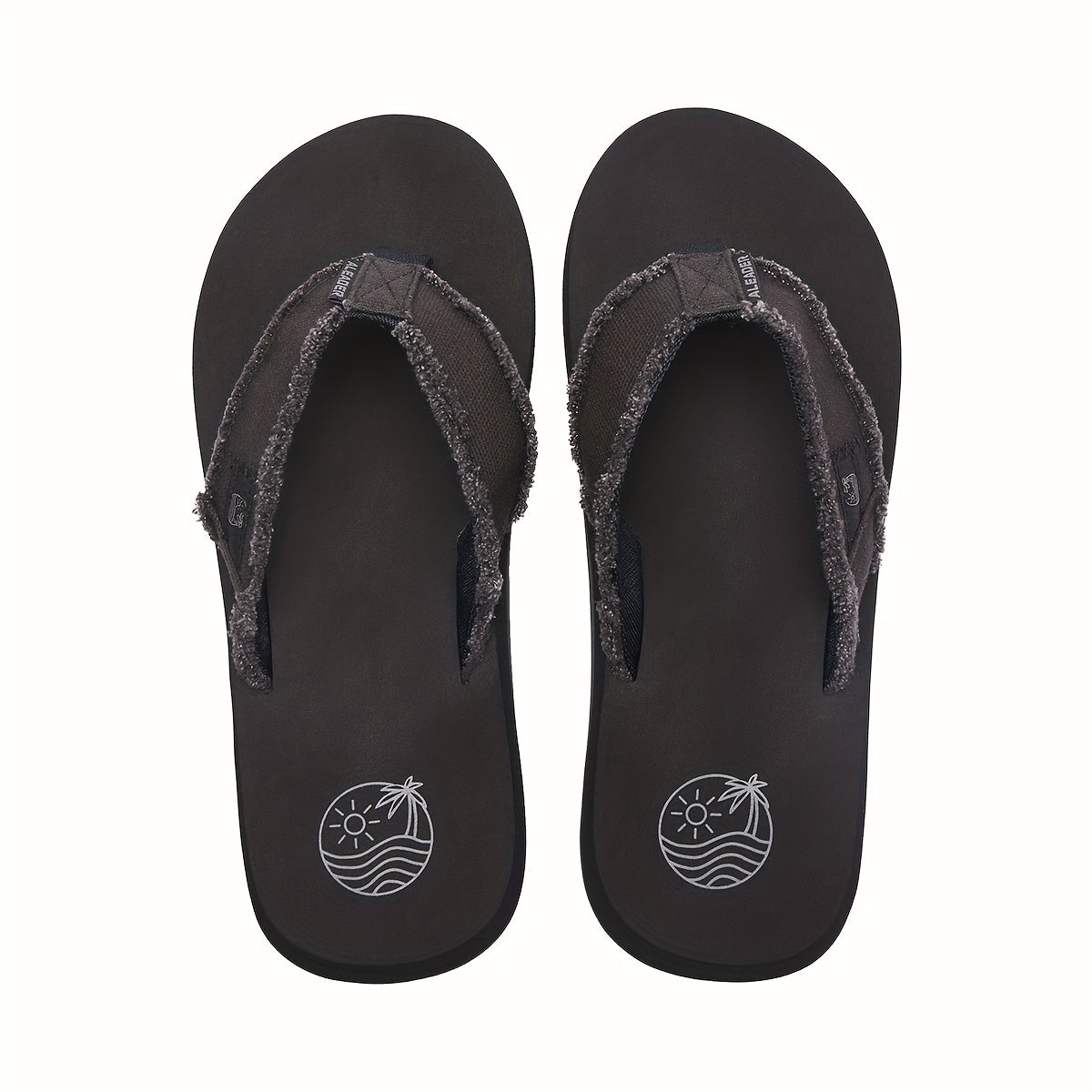 Men's Classic Solid Flip Flops Durable Non Slip Outdoor Hiking Sandals