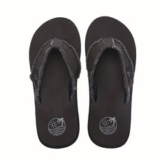 Men's Classic Solid Flip Flops Durable Non Slip Outdoor Hiking Sandals