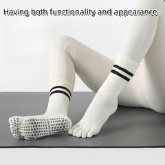 Professional Yoga Socks Anti slip Grips Breathable Stripe Sports Socks