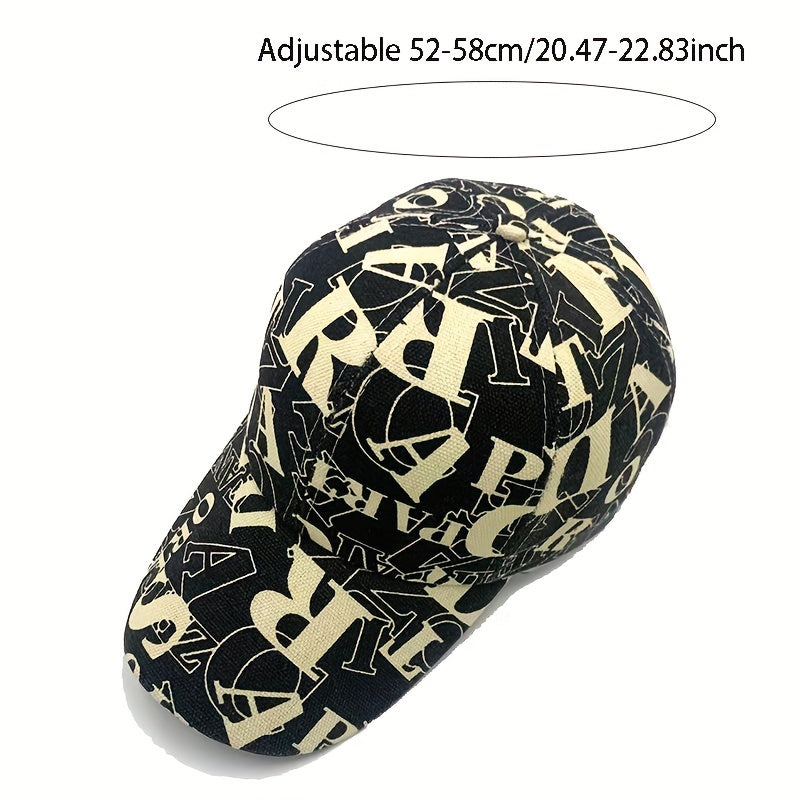 Letter Print Baseball Cap Unisex Hip Hop Couple Dad Hats Lightweight