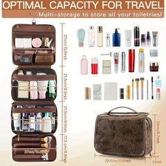 Large Capacity Toiletry Bag Coffee Color
