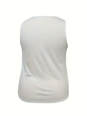 Solid Scoop Neck Summer Tank Top