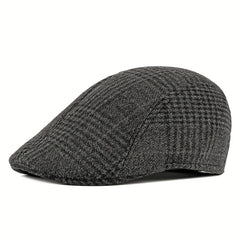 Men's Classic Newsboy Hat Vintage Flat Cap Ivy Cabbie Driving Hat Winter Warm