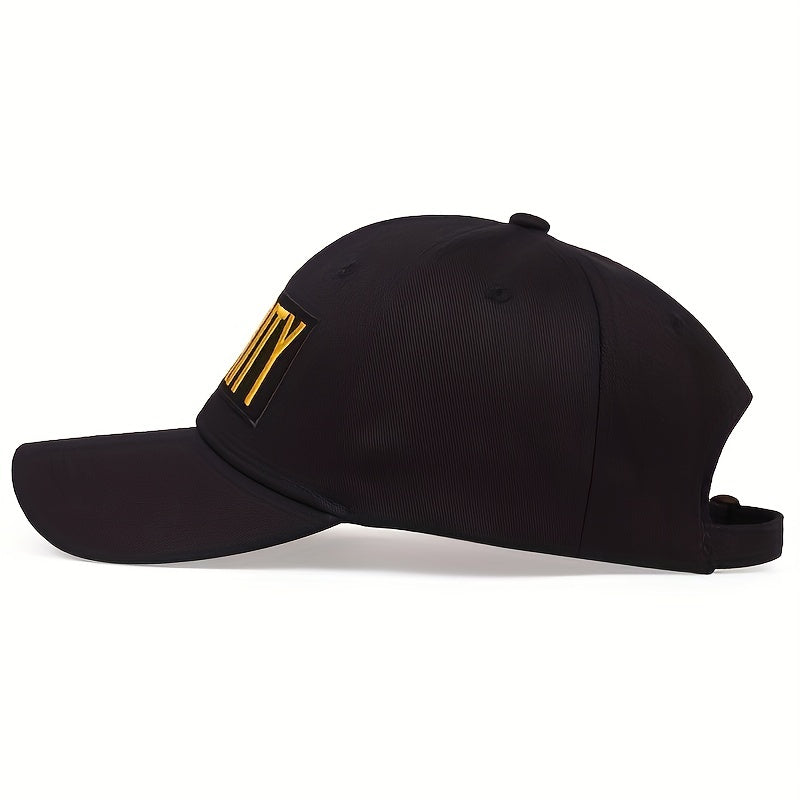 Security Pattern Baseball Cap for Men, Ideal for Outdoor Activities in Spring