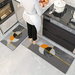 2pcs Anti Fatigue Kitchen Rug Set Non Slip Standing Desk Mat Dirt Resistant