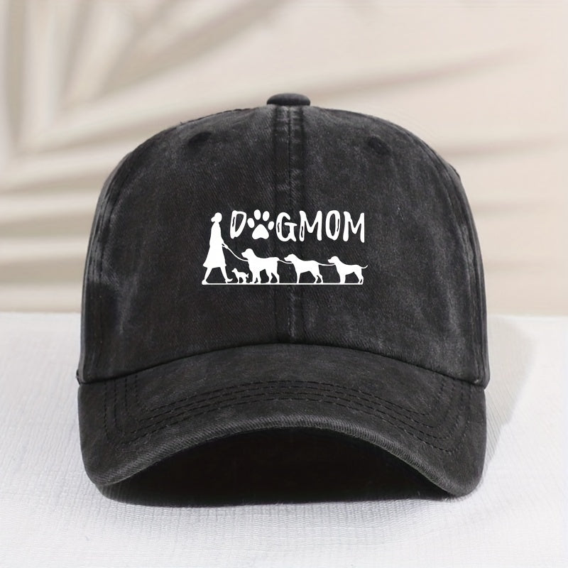 Kids Dog Mom Embroidered Sunshade Baseball Cap