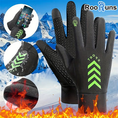 Waterproof Fleece-lined Winter Cycling Gloves Touch Screen Outdoor Men's