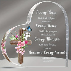 Christian Acrylic Ornament Inspirational Gift Small Holiday Accessory Art Craft