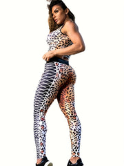 Leopard Print High Waist Yoga Legging Women's Activewear