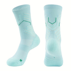 2pairs Basketball Socks Towel Bottom Compression Athletic Socks