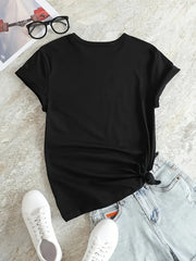 Letter Graphic Sports T-shirt Women's Activewear