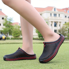Women's Lightweight Solid Hole Shoes for Outdoor Comfort