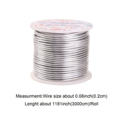 2mm Aluminum Wire Roll - 30 Meters, Jewelry Crafts Making