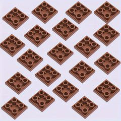 20pcs ABS Building Blocks Set 2x2 Inch Plates Low Walls