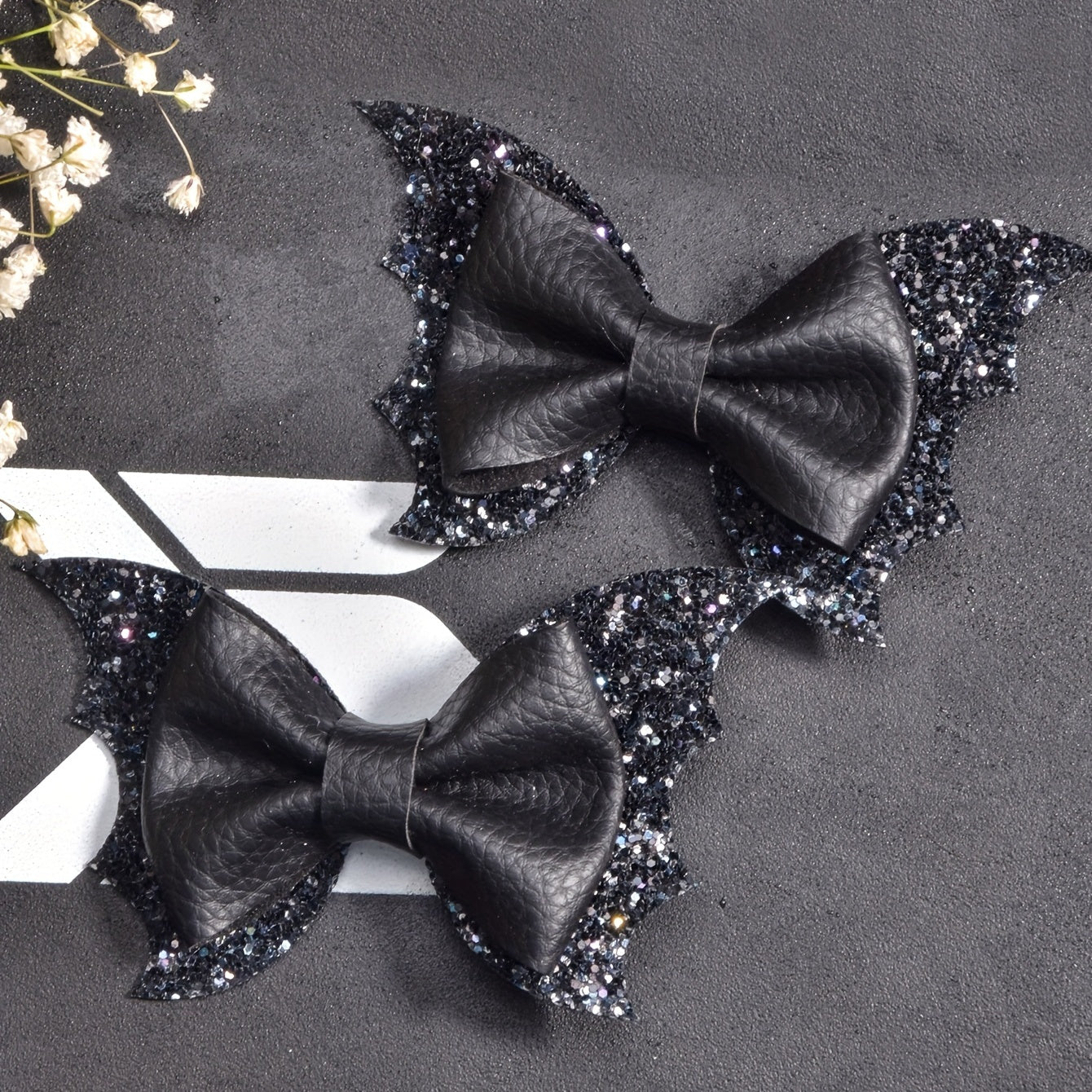 Girls Cartoon Sequin Bow Hair Clips for Party