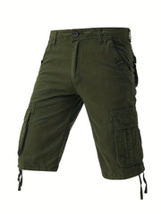 Men's Cotton Casual Cargo Shorts with Pockets