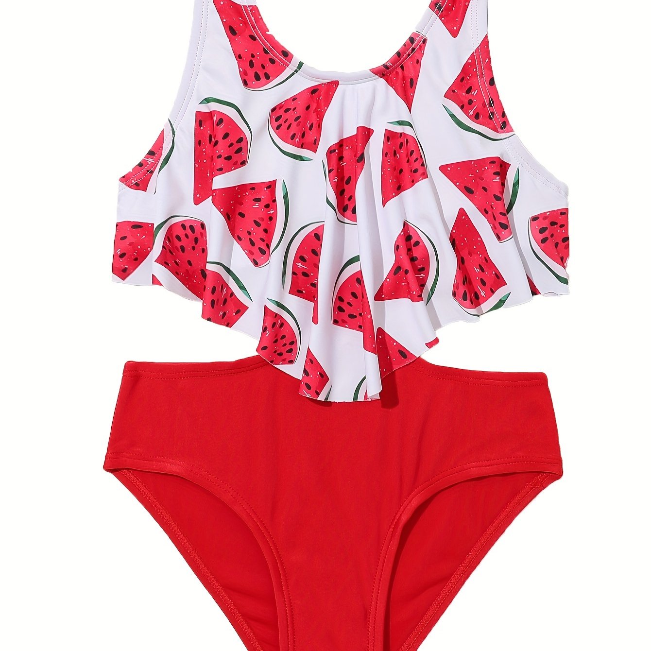 Watermelon Graphic 1pc Swimsuit for Toddler Girls