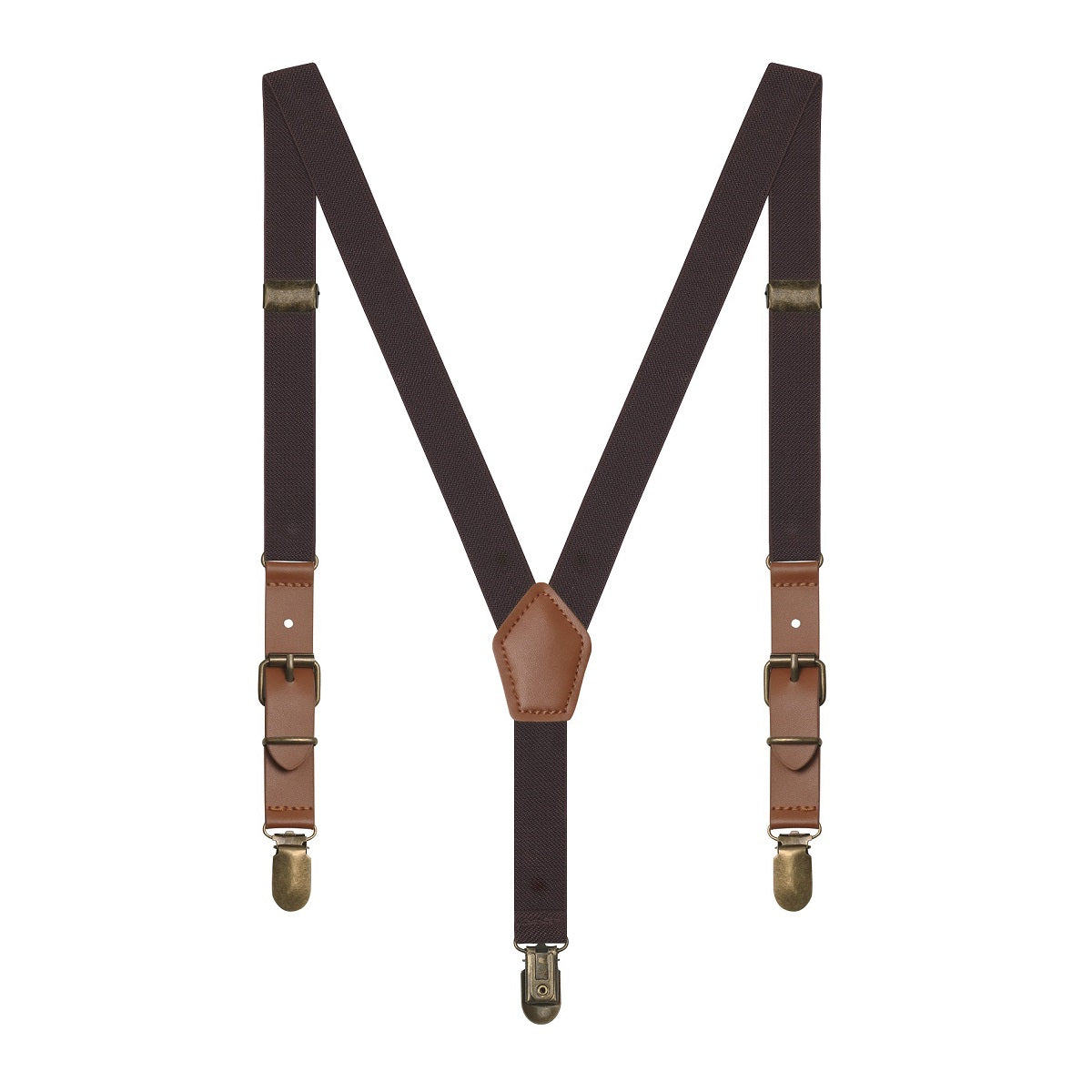 Kids Retro Y Shape Solid Suspenders Adjustable