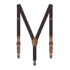 Kids Retro Y Shape Solid Suspenders Adjustable