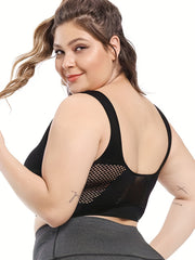 3 Pack Plus Size Sports Bra Set Seamless Hollow Mesh Yoga Bra 3pcs Set