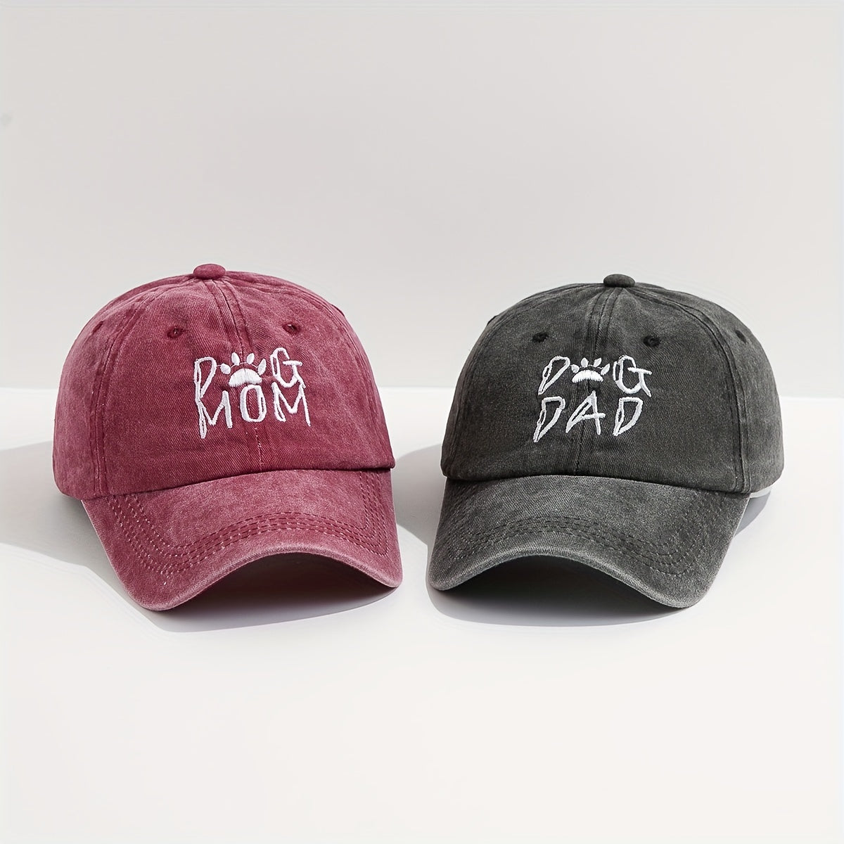 2pcs Mens Embroidered Baseball Cap Cartoon Sun Hat For Outdoor