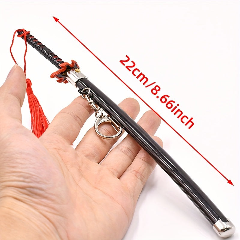 Metal Samurai Sword Model Toy 22cm With Red Tassel - Birthday Gift