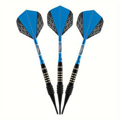 Soft Tips Dart Set 18g Plastic Head Dart Portable Box 6 Tips 6 O Rings 3 Wings