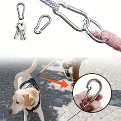 2pcs Stainless Steel Carabiner Clips for Outdoor Activities