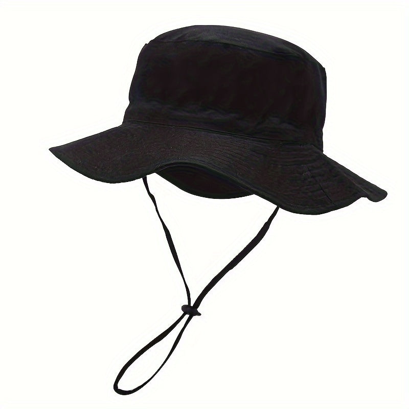 Summer Sun Hat Outdoor Drawstring Hat UV Protection Breathable Hat