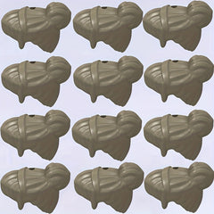 12pcs Anime Character Bun Head Building Blocks Set
