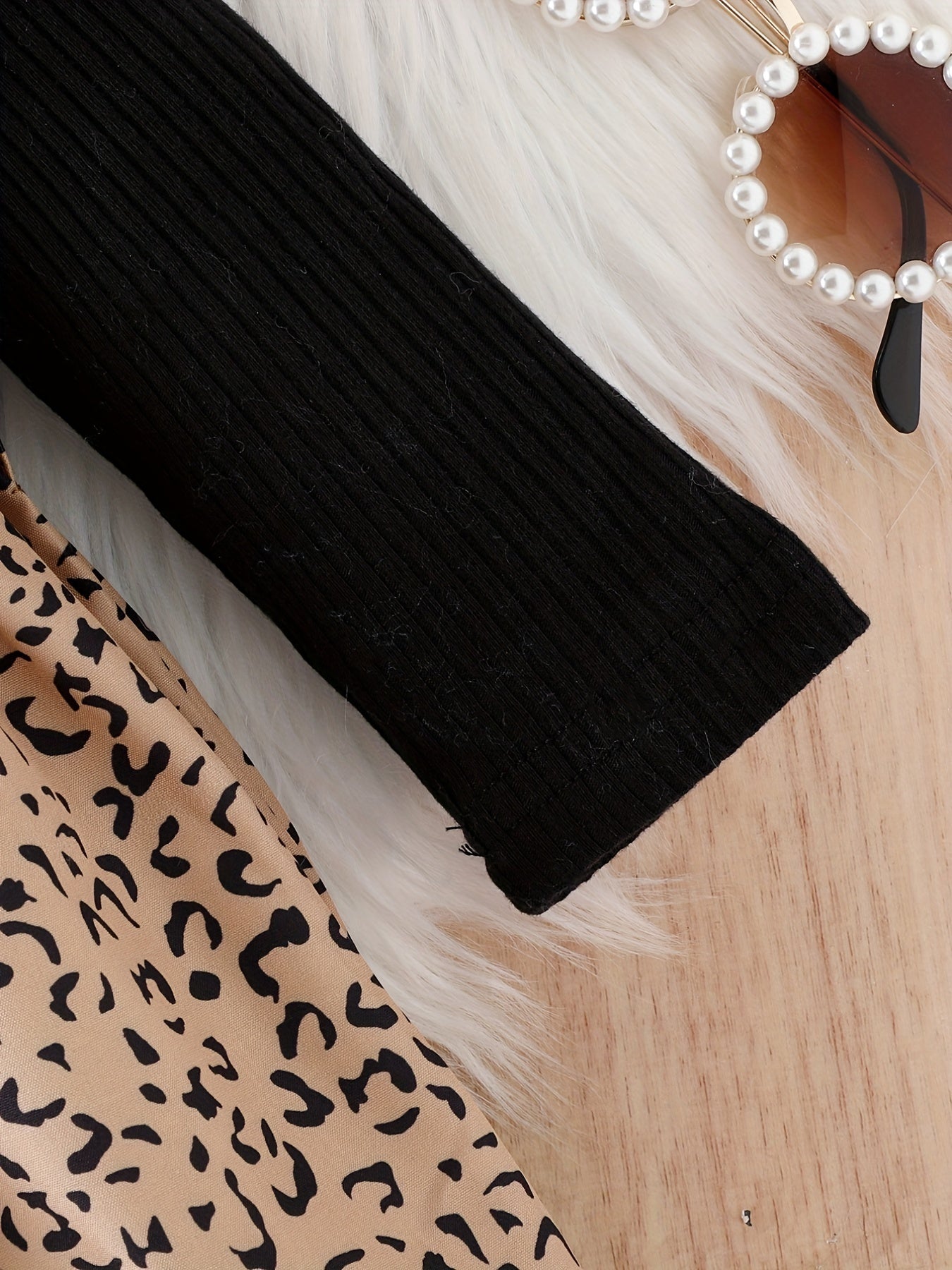 Baby Girl Leopard Print Dress Set with Hat & Belt