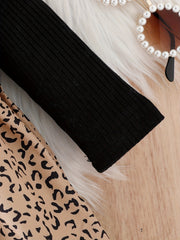 Baby Girl Leopard Print Dress Set with Hat & Belt