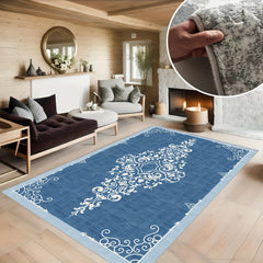 Boho Anti Fatigue Kitchen Rug Vintage Non Slip Soft Faux Sheepskin Mat