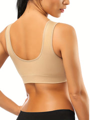 Seamless Wireless Sports Bra Breathable