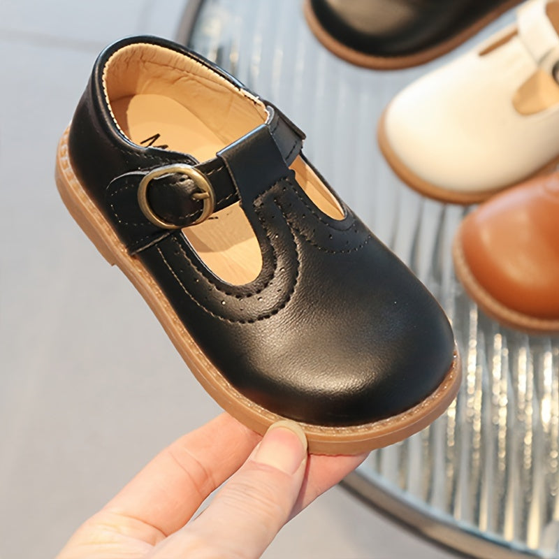 Vintage Solid Flat Shoes For Girls Spring Walking Shoes
