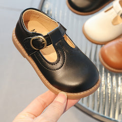 Vintage Solid Flat Shoes For Girls Spring Walking Shoes