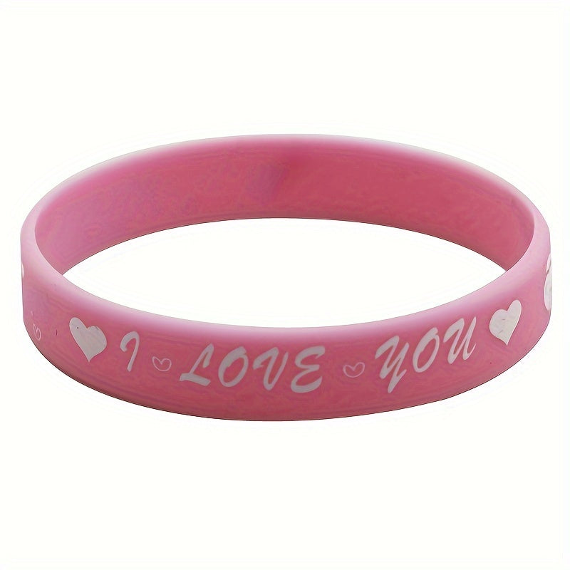 8 Pcs Mixed Silicone Bracelet Couple Exclusive Holiday Bracelet