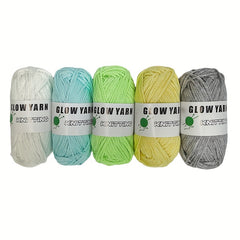 Luminous Knitting Crochet Yarn 100 Polyester For Crocheting And Knitting
