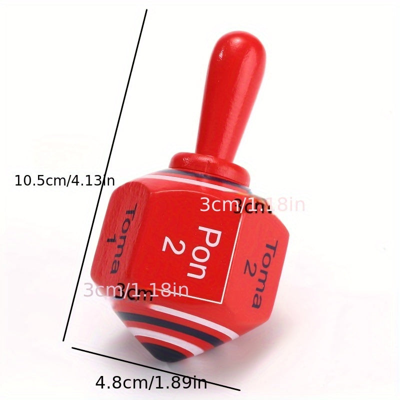 Colorful Wooden Spinning Top Toy Board Game for Leisure