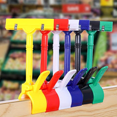 Supermarket Sign Holder Display Clip Card Tag Stand Label Rack