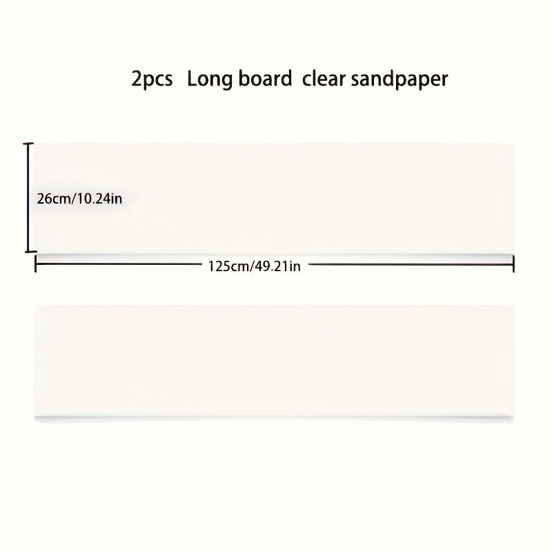 2/4pcs Skateboard Sandpaper 125x49 inch Professional Transparent Long Sandpaper