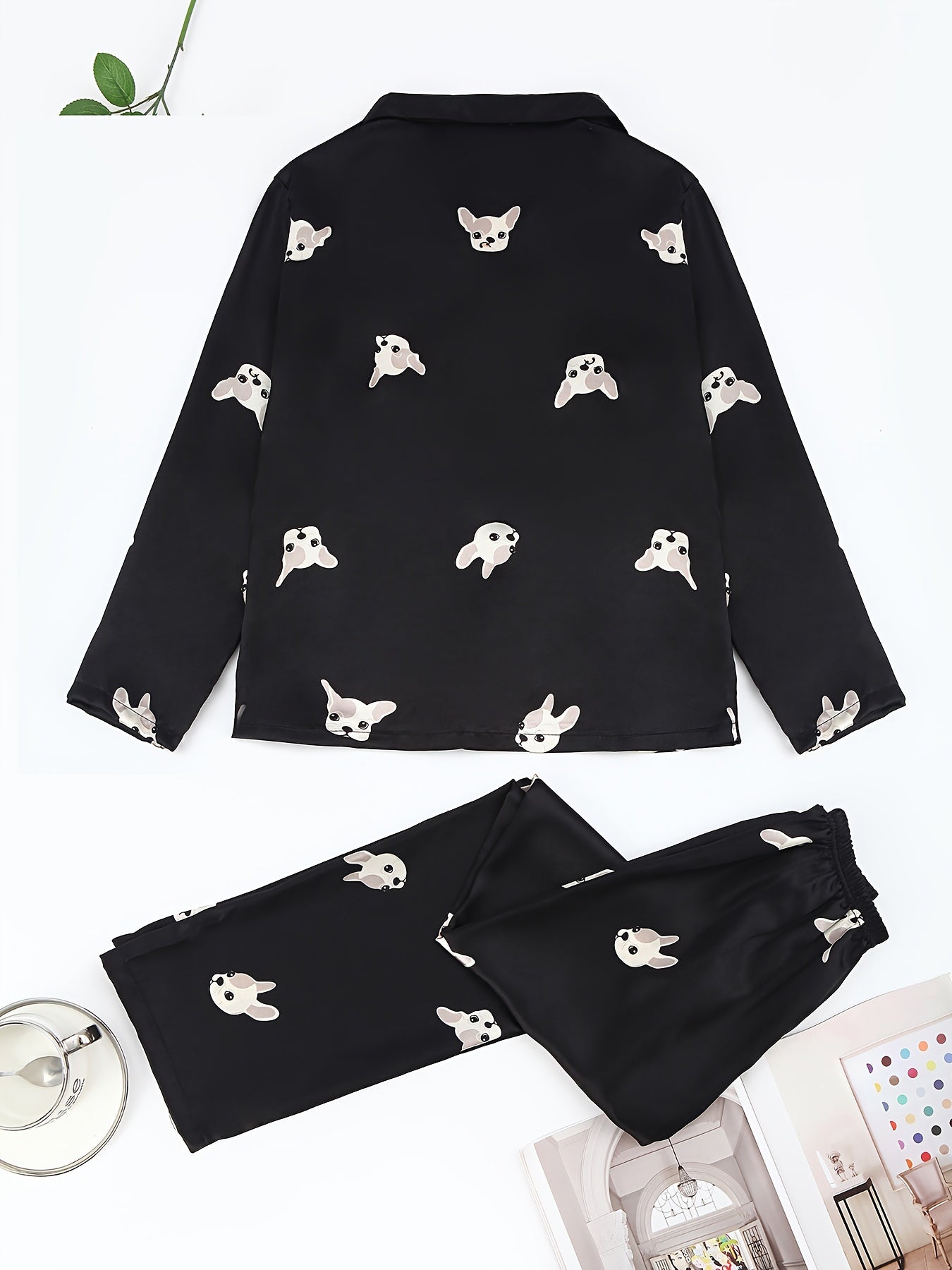Floral Pajama Set Long Sleeve Top & Pants