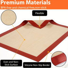 2pcs Silicone Baking Mats 39 88cmx29 Reusable Non Stick Oven Liner