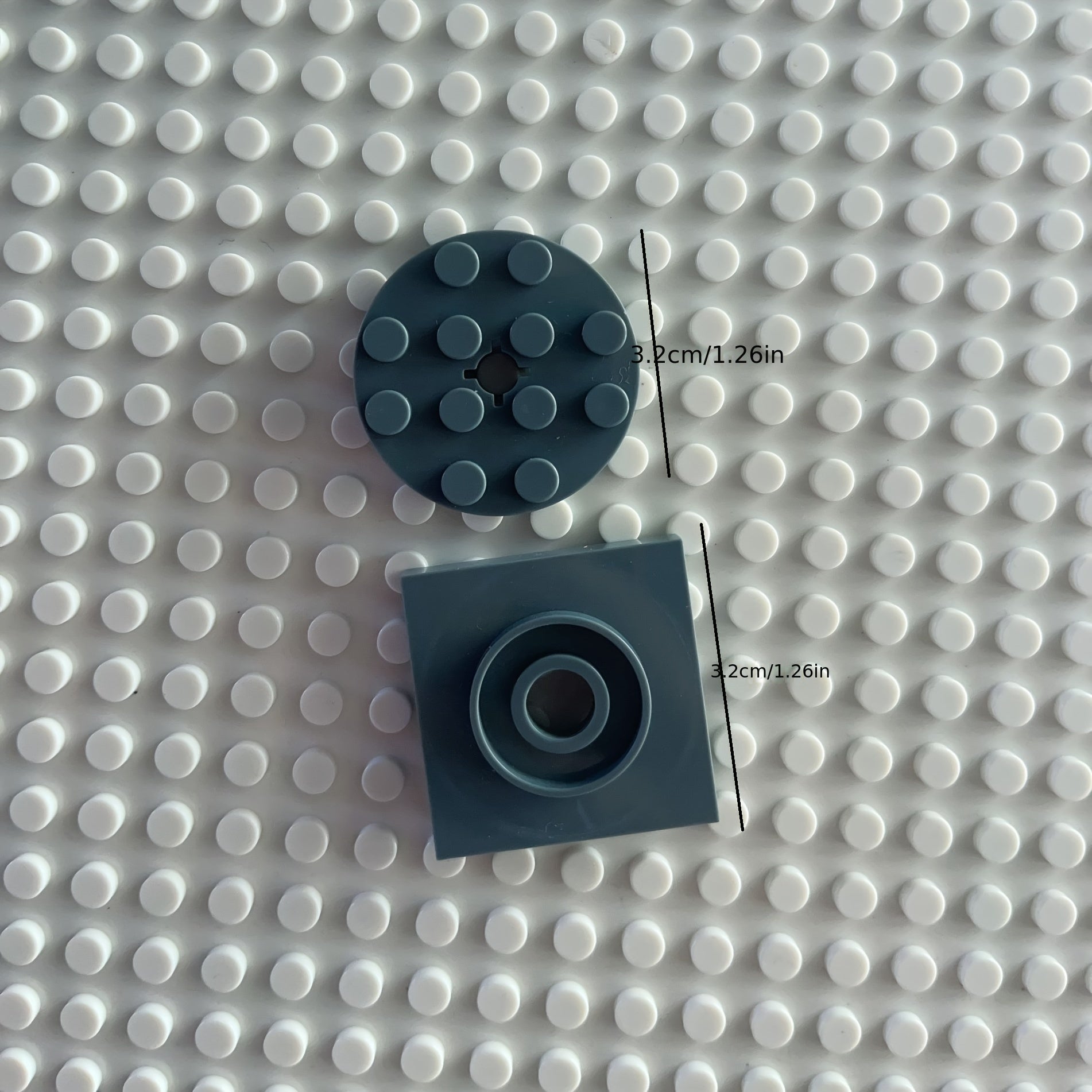 6Pcs 3 Sets MOC Building Blocks 4X4 Round Plate Turntable Base Connectors