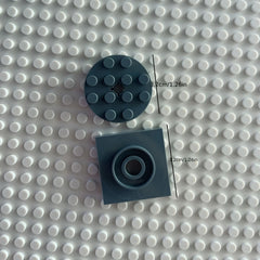 6Pcs 3 Sets MOC Building Blocks 4X4 Round Plate Turntable Base Connectors