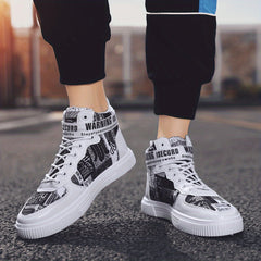 Men's High Top Skate Shoes Lace up Sneakers