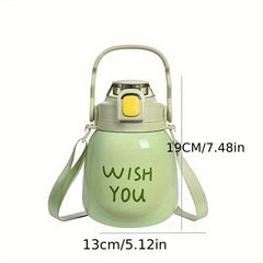 1000ml Stainless Steel Insulation Cup Portable Leakproof Large Belly Cup